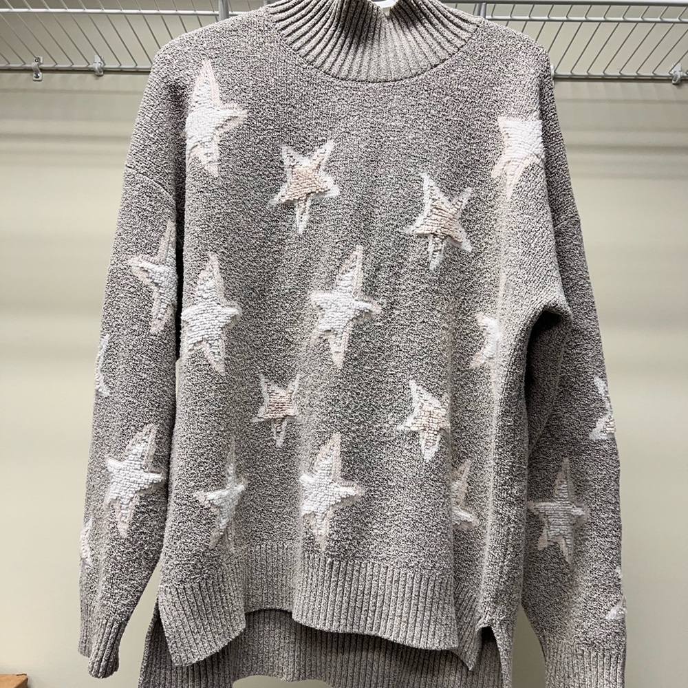 Star High Neck Sweater